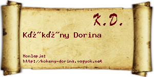 Kökény Dorina névjegykártya