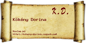 Kökény Dorina névjegykártya