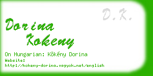 dorina kokeny business card