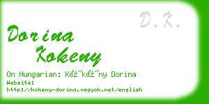 dorina kokeny business card